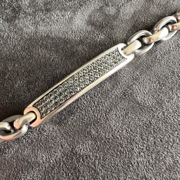 David Yurman Streamline ID Bracelet w/ Color Change Garnets - 8.75" - RARE - Picture 11 of 16